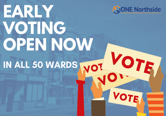"Early voting open now "logo