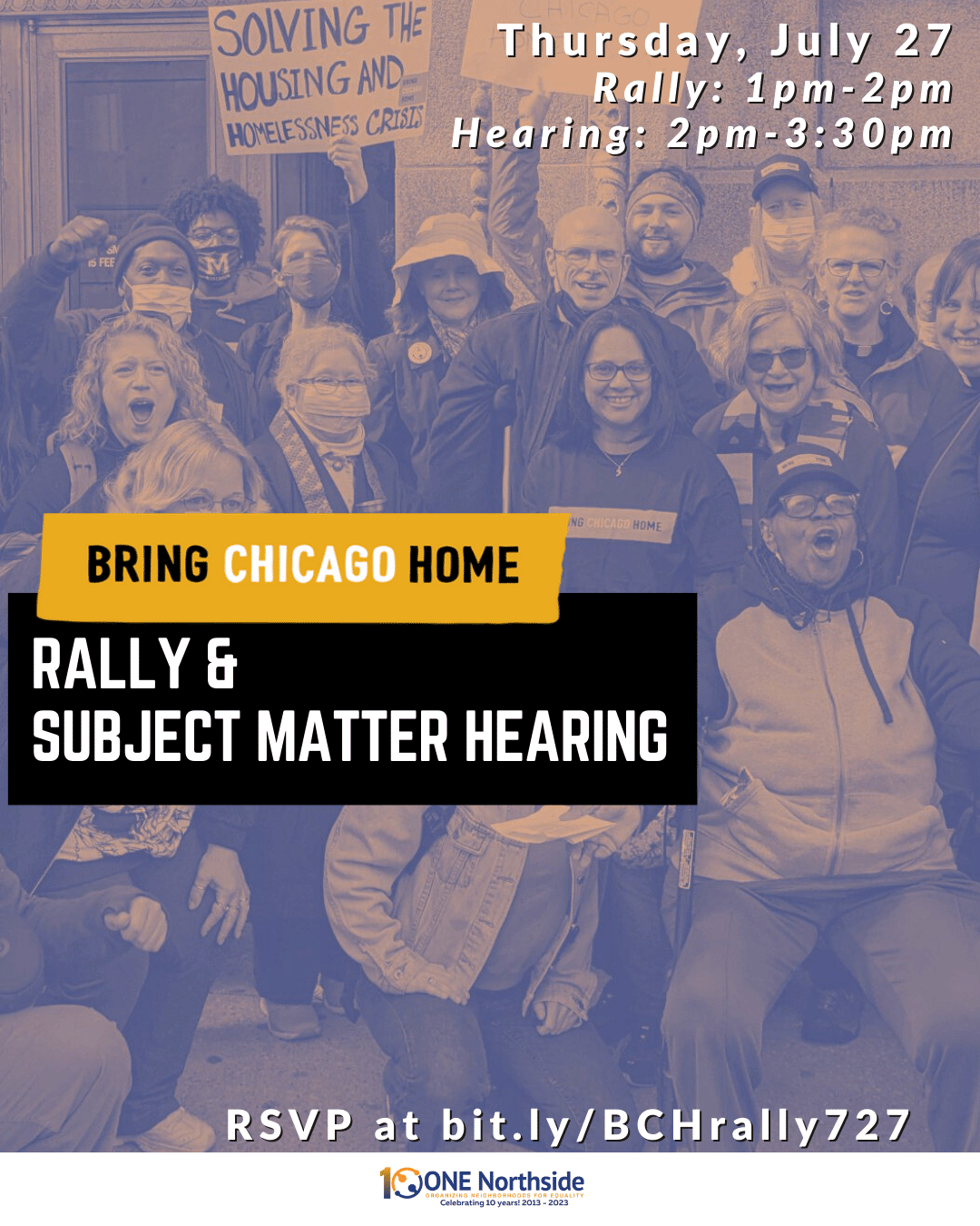 Bring Chicago Home Rally & Subject Matter Hearing