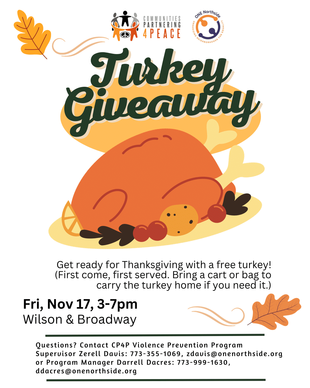 CP4P Turkey Giveaway Uptown