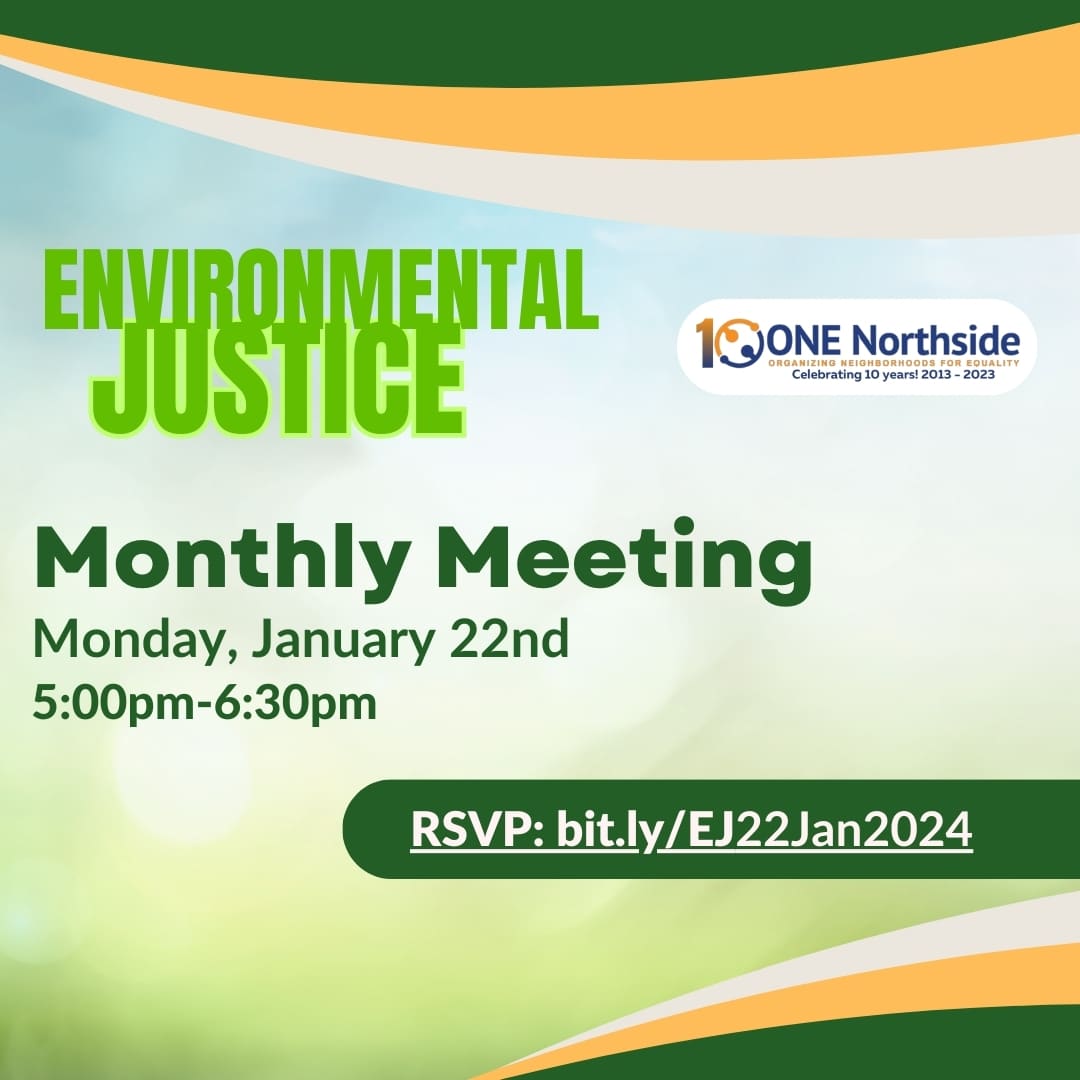 Environmental Justice Team Monthly Meeting January 22nd 5pm-6:30pm