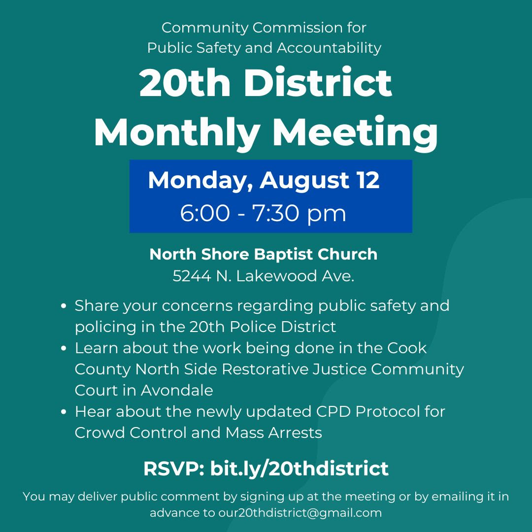 20th District Monthly Meeting August