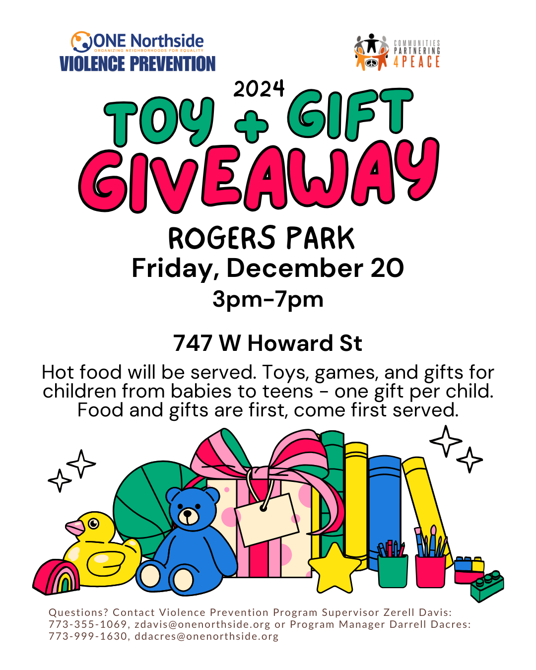 toy giveaway dec 20 rogers park 747 w howard